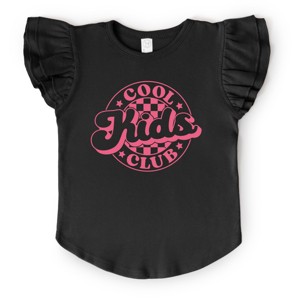 The Juniper Shop Cool Kids Club Checkered Flutter Sleeve Tee - 1 of 4