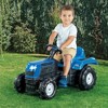 DOLU Ranchero Pedal Tractor with Horn, Kids Ride-On Toy for 3 Years and Up, Blue - 3 of 4
