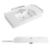 ChicFurnit Bathroom Sinks 36 Inch Ceramic Basin with Sleek Modern Design for Bathroom Remodel Upgrade, White, 35.4"*18.1"*4.7" - 3 of 4