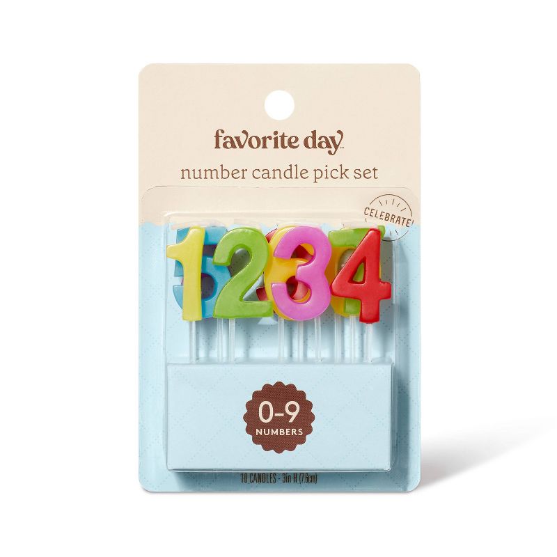Rainbow Number Candles - 10ct - Favorite Day&#8482;, 1 of 4