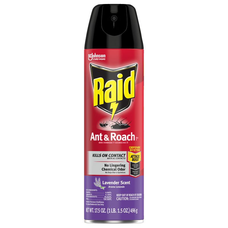 Raid Ant and Roach Killer Lavender Scent - 17.5oz, 5 of 14