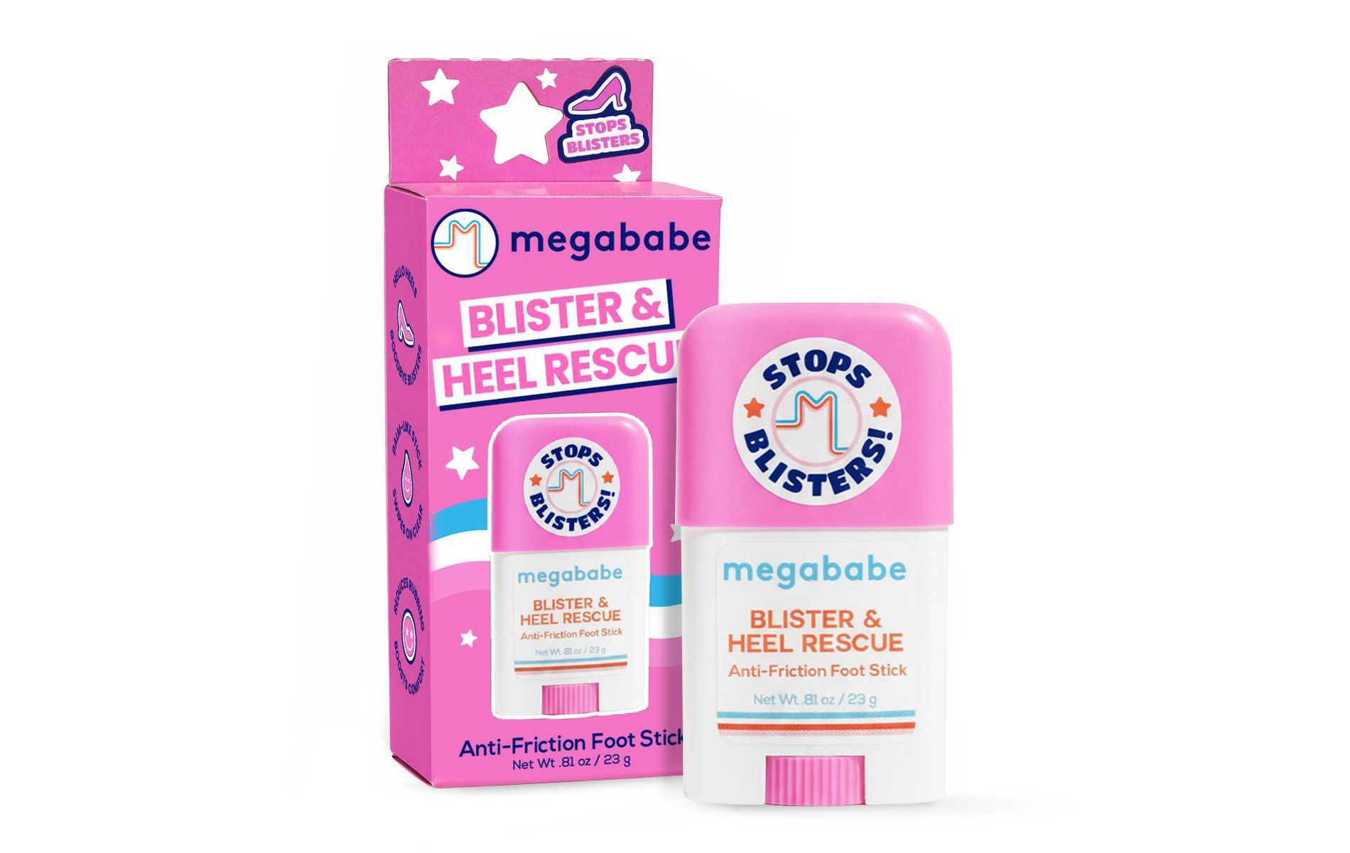 Megababe Blister & Heel Rescue Anti-Friction Foot Stick - 0.81oz