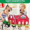 Farm Animals Toys for Toddlers 1-5 Years Old Big Red Barn Playset with Tractor Educational Learning Toys Ideal Christmas Birthday Gifts - 4 of 4