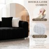 Modern Upholstered Sofa Chair with Ottoman, Three-Seater Couch for Lounging, Small Spaces and Accent Seating – The Pop Home - 2 of 3