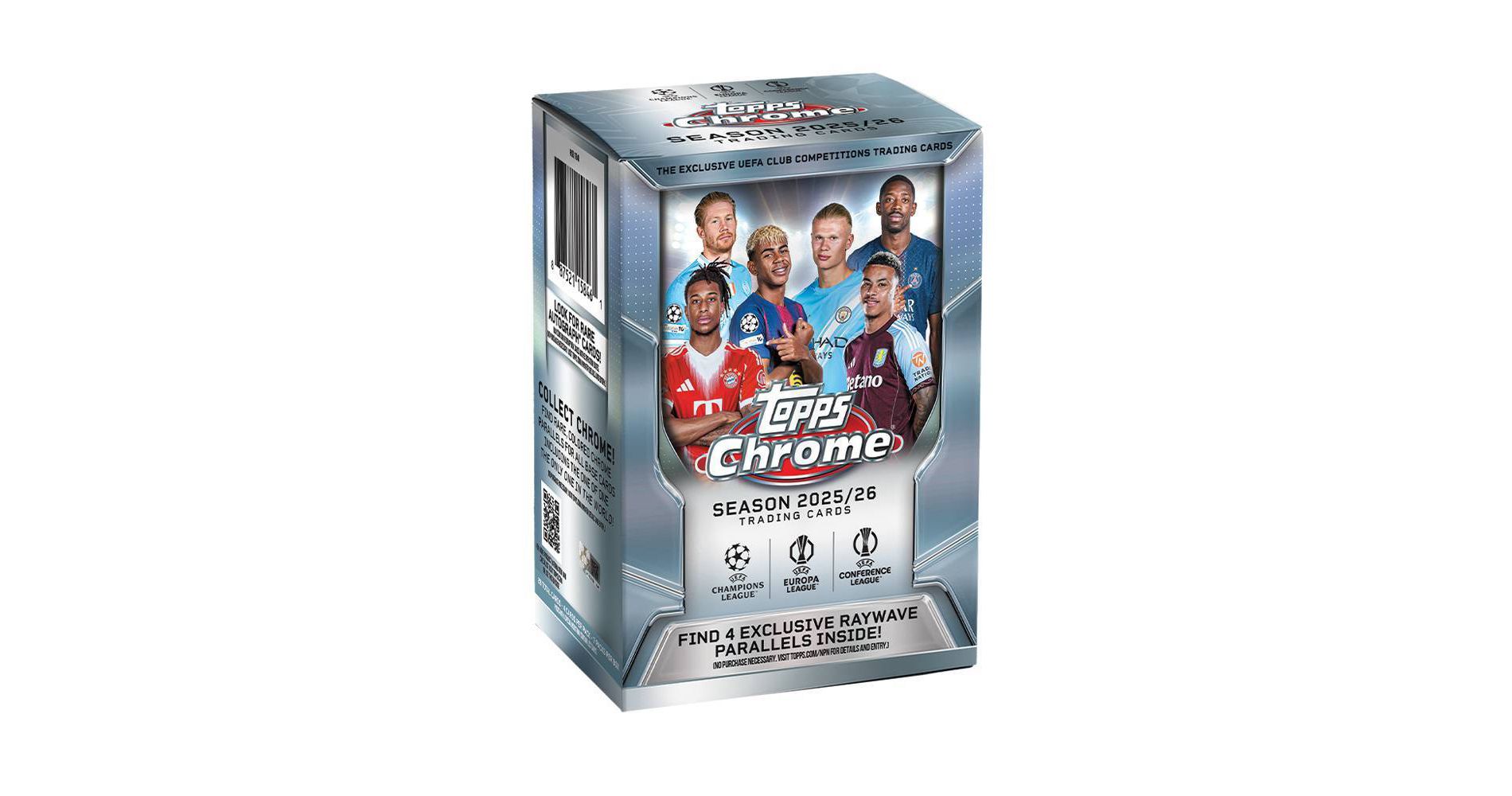 2025-26 Topps UEFA Chrome Soccer Trading Card Value Box