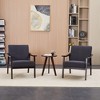 KWPZQEB Modern Accent Chairs, Upholstered Mid-Century Lounge Armchair with Cozy Soft Padded & Wood Legs, Suitable for Living Room Bedroom - 3 of 4