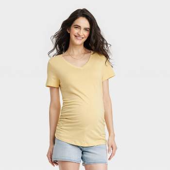 Wild Fable Women's Short Sleeve V-Neck Baby T-Shirt (Mint, XS, x_s) at   Women's Clothing store
