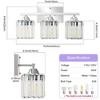 POWLIG 16.9-in 3-Light Chrome Dimmable Transitional Vanity Light with Square Crystal Shade - 4 of 4