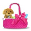 Sophia’s Quilted Tote Bag Doll Carrier with Pockets, Hot Pink - 2 of 4