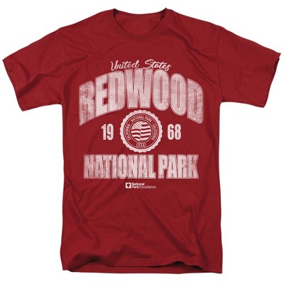 Redwood National Park Established Date Adult T-Shirt Cardinal