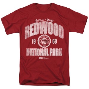 Redwood National Park Established Date Adult T-Shirt Cardinal - 1 of 4