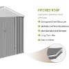 7.84x7.84 Ft Outdoor Storage Shed, Large Steel Multipurpose Yard Shed, Metal Outdoor Tool Shed with Sloped Roof and Door Lock Design for Yard, Garden - 2 of 4