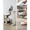 Feandrea WoodyWonders Cat Tree, 33.9-Inch Modern Cat Tower, Cat Condo with 3 Perches, Scratching Post and Mat, Cave, 4 Removable Washable Cushions - 4 of 4