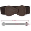 INSPIRE CHIC Women's Interlock 8-shaped Faux Leather Buckle Elastic Belt 1 Pc - 3 of 4