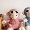 TopComfy Baby and Toddler Learning Toys Knitted Stuffed Monk Soft Toy Knitted Texture Robe Details Soft Yarn Room Decor For Kids, Pink, 11"*10"*2" - 4 of 4