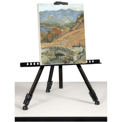 Black Adjustable Aluminum Portable Lightweight Tripod Easel Stand