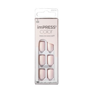 imPRESS Press-On Manicure Short Square Fake Nails - Kick Back - 33ct - 1 of 4