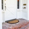 Juvale Honeycomb Half Circle Rug, Natural Coir Bee Welcome Mat, Nonslip for Indoor and Outdoor Entrance, 17 x 30 In - 2 of 4