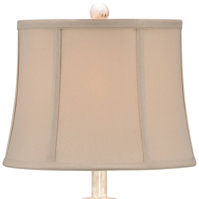 Sofia Rustic Farmhouse 22" Ivory Ceramic Table Lamp with Beige Shade