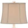 Regency Hill Rustic Country Cottage Accent Table Lamps 22" High Set of 2 Crackled Ivory Glaze Ceramic Beige Bell Shade for Bedroom Living Room Bedside - 3 of 4