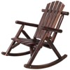 DSVIMOY Wooden Porch Rocker Chair, Patio Rockers for Outside, Garden, Brown, 26"*39.3"*38" - 4 of 4