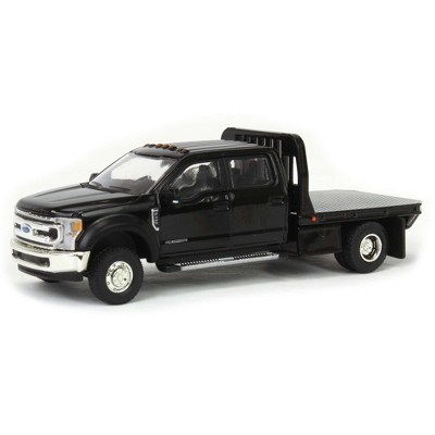 1/64 2020 Ford F-450 XLT Super Duty Dually Flatbed Agate Black Exclusive 51395-A
