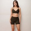 Anna-Kaci Active Women's V-Neck Bralette Sports Bra with Thin Adjustable Straps and Seam Detail for Light Support - 4 of 4