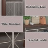 Kumasinova Shoe Cabinet with 2 Mirrored Doors,Modern Freestanding 4-Tier Shoe Storage Cabinet for Entryway,Hallway,Brown - 4 of 4