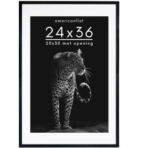 Americanflat Gallery-Style Picture Frame with Mat to Secure Artwork, Prints, and Photos - 1 of 4