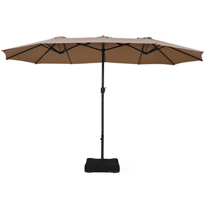 Tangkula 15Ft Outdoor Double-Sided Patio Umbrella with Base