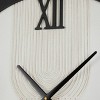 Novogratz 24"x24" Wood Geometric Art Deco Inspired Line Art Wall Clock with Black Accents White : Round, Analog, Indoor Decorative Clock - 3 of 4