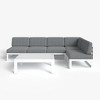 LayinSun 6-Piece Large Outdoor Modular L-Shaped Sectional Set with Coffee Table - 2 of 4