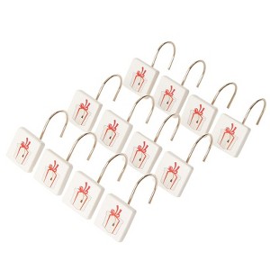 The Lakeside Collection Christmas Canine Bath Collection - Set of 12 Shower Curtain Hooks - 1 of 1