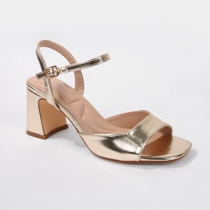 Berness Women's Cami Faux Leather Block Heels - 1 of 4