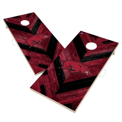 NCAA Arkansas Razorbacks 2'x4' Solid Wood Cornhole Board