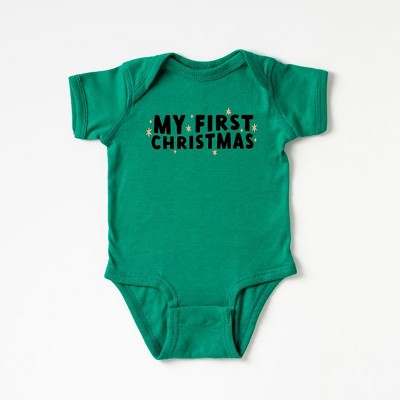 The Juniper Shop My First Christmas Stars Baby Bodysuit