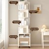 Mshliw 5-Tier Rotating Bookshelf with Drawer, 360° Spinning Corner Bookcase Storage Rack for Small Spaces, Bedroom, or Living Room - 3 of 4