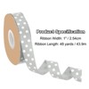 Unique Bargains Wired Edge Craft Embellishments Polka Dot Grosgrain Ribbon 48 Yards - 2 of 4