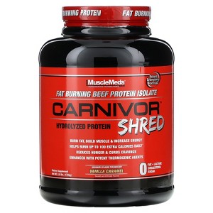 MuscleMeds Carnivor Shred, Hydrolyzed Protein, Vanilla Caramel, 3.8 lbs (1,736 g) - 1 of 2