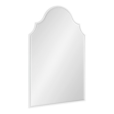 Kate and Laurel Leanna Framed Arch Wall Mirror, 20x30, White
