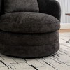 Sapphtopaz Modern Swivel Accent Chair with Pillow Chenille Upholstered Round Barrel Chair with Curved Back Comfy Chairs for Living Room,Bedroom - 4 of 4
