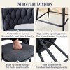 Lyngins Swivel Bar Stools Set of 2,Linen Counter Height Bar Chairs with Metal Legs,Footrest,Anti-Slip Base,Counter Stool for Kitchen Island,Cafes - 4 of 4