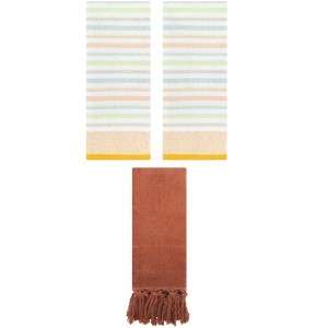 REGALWOVEN 3 Packs Cotton Absorbent Soft Bathroom Hand Towels - 1 of 4