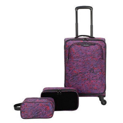 Skyline Softside Spinner 3pc Luggage Set - Purple Sketch Print