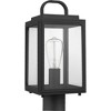 Progress Lighting Grandbury 1-Light Outdoor Post Light, Antique Bronze, Clear Glass Panels, DURASHIELD, Wet Rated, Farmhouse/Transitional Style. - 4 of 4