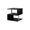 Particle Board Living Room Coffee Table Modern Coffee Table With S Shape 3 Tier Open Storage Shelves Matte Center Sofa End Table For Home Office - 2 of 4