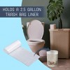 NAT AND JULES Round 9.5 x 8 Iron Metal Bathroom Trash Can Wastebasket Home Office Bedroom Fits 2.25 Gallon Trash Bag Liner, Lodge - 3 of 4