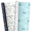 Double-Sided Hanukkah Double Sided Wrapping Paper, 2 Rolls, 180 Sq. Ft. Total - 2 of 3