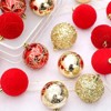 25PCS 6cm Christmas Balls - Gold Christmas Balls, Flocked Christmas Balls, Shaped Flocked Balls, Glitter Christmas Balls, Painted Christmas Balls - 4 of 4