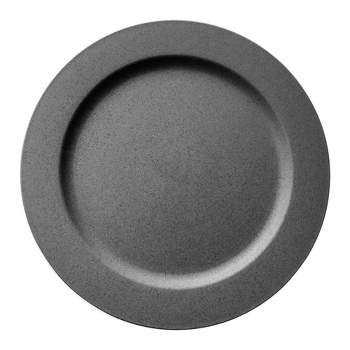 Smarty Had A Party 7.5" Matte Charcoal Gray Round Disposable Plastic Appetizer/Salad Plates (120 Plates)
